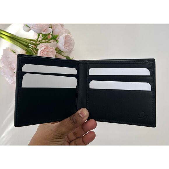 Gucci GG Monogram Bifold Wallet With White Leather - Picture 4 of 8